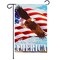 G128 God Bless America with Eagle Garden Flag 12x18 In Double Sided Independence Day Yard Garden Lawn Decoration